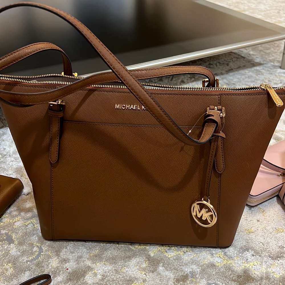 NWT large brown MK Michael kors purse